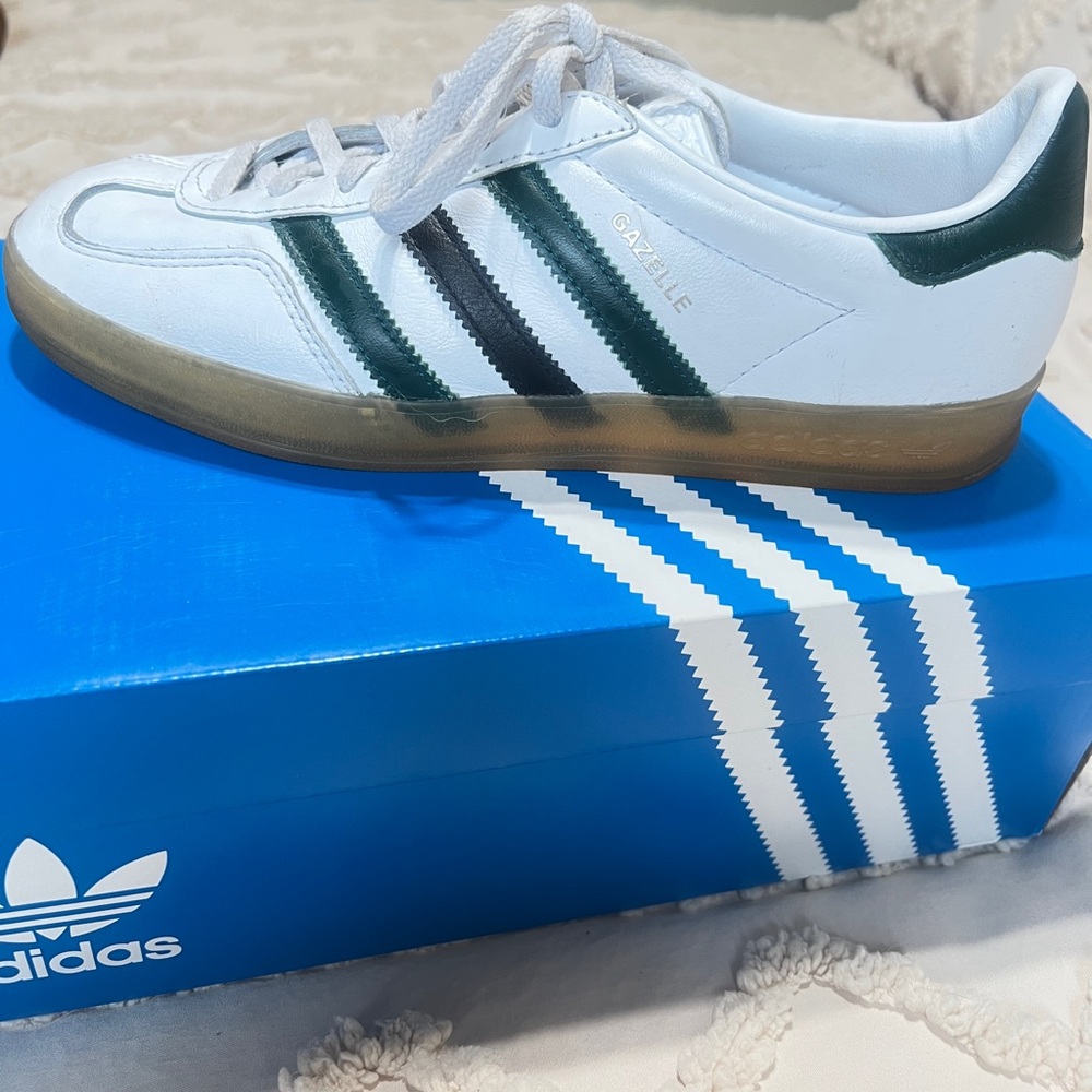Adidas Gazelle Green and Black stripes